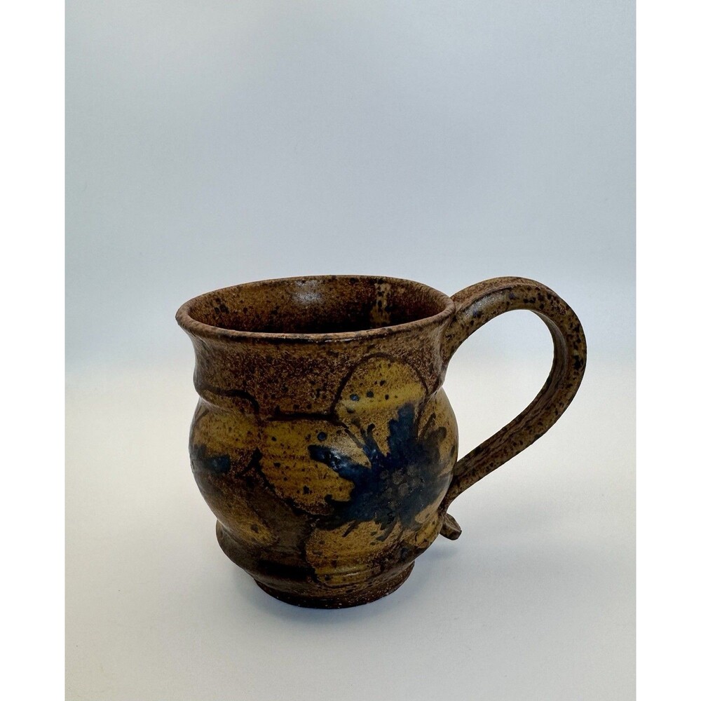 Vintage McFall Studio Art Pottery Cup Hand Crafted Stoneware Signed 4”